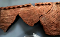 The tile-shaped earthenware unearthed at the ruins of Beiyangping in the city of Lingbao, central China's Henan Province. Photo by Xinhua.