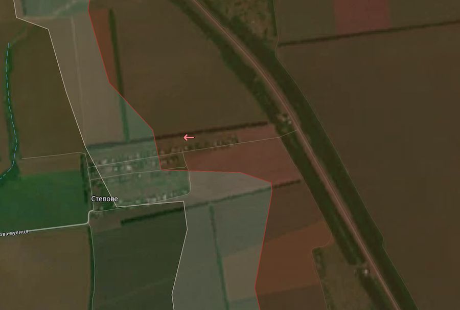 Приблизна лінія фронту в районі Степового станом на 27 грудня. Фото: deepstatemap.live