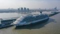 The large cruise ship Adora Magic City at the Shanghai Wusongkou International Cruise Terminal in east China's Shanghai. Photo by Xinhua/Ding Ting.