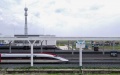 A high-speed electrical multiple unit (EMU) train on the platform of Tegalluar Station in Bandung, Indonesia. Photo by Xinhua/Xu Qin.