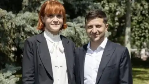 Мар’яна Безугла і Володимир Зеленський. Фото: Цензор