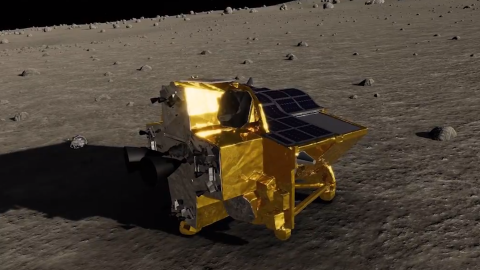 Японский лунный посадочный модуль SLIM. Кадр видео: X/JAXA_en