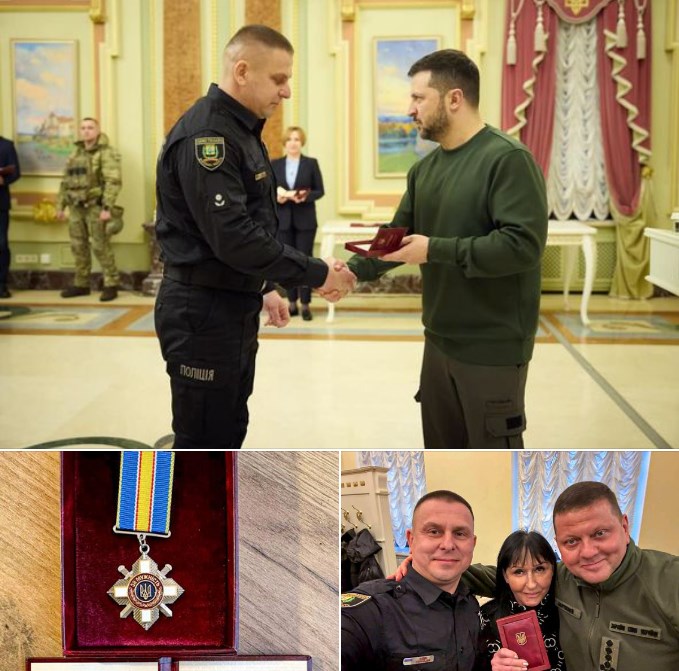 Вручення нагороди. Фото: МВС
