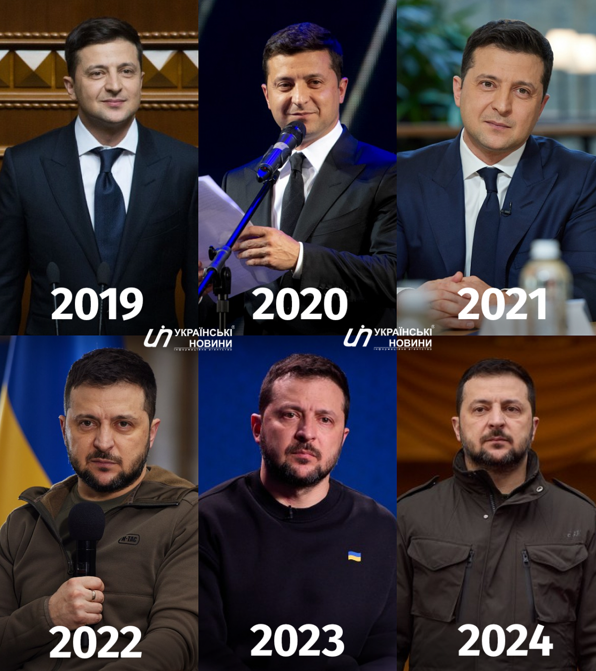 Як змінювався президент. Колаж: УН