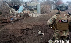 Последствия обстрелов в Донецкой области. Фото: Нацполиция
