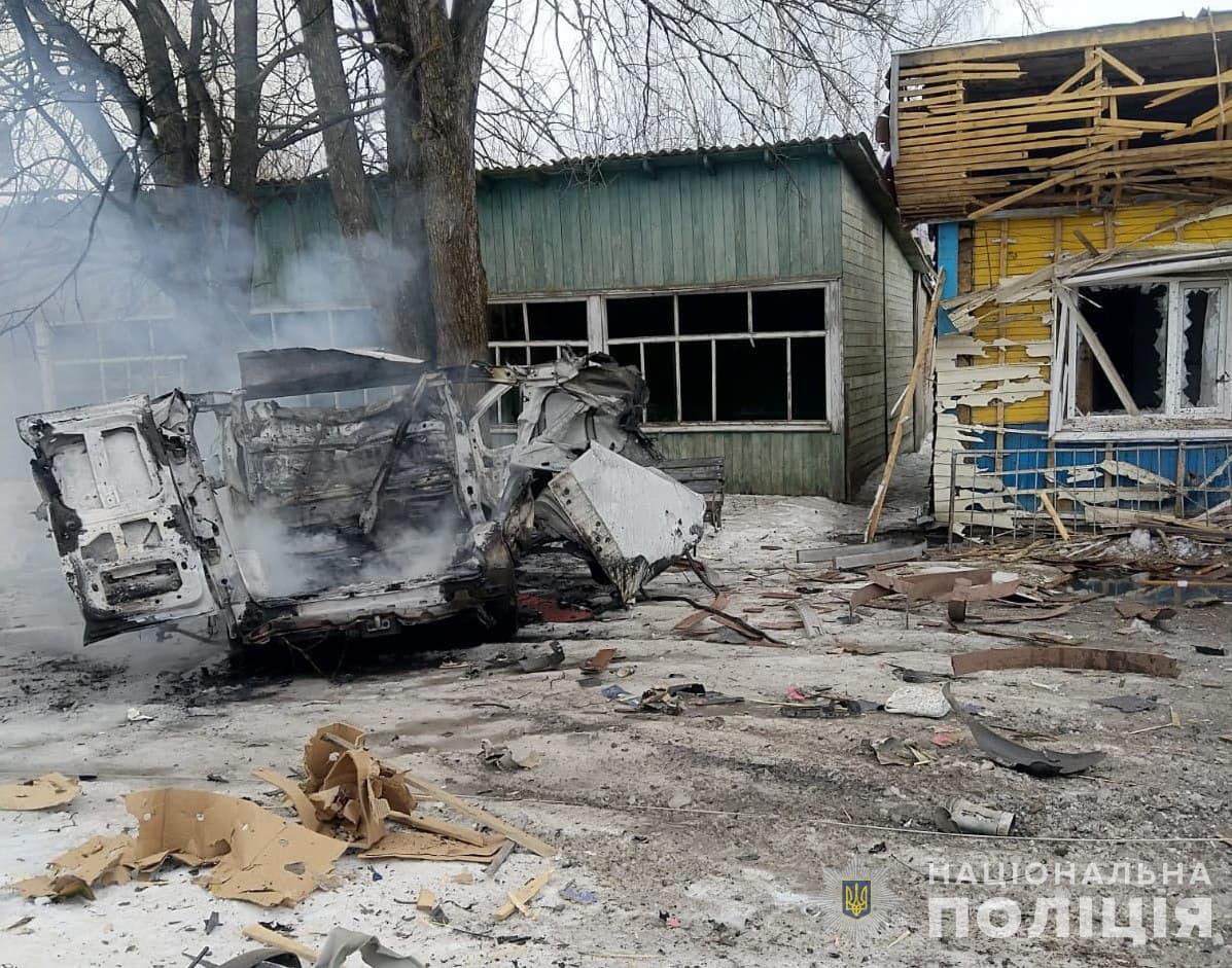 Наслідки обстрілів. Сумщина. Фото: МВС