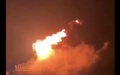 Fire at a refinery in russia (illustration). Screenshot of the video