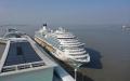 The large cruise ship Adora Magic City at the Shanghai Wusongkou International Cruise Terminal in east China's Shanghai. Photo by Xinhua/Ding Ting.