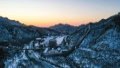 The snow scenery at the Juyongguan section of the Great Wall at sunrise in Beijing, capital of China. Photo by Xinhua/Chen Yehua.