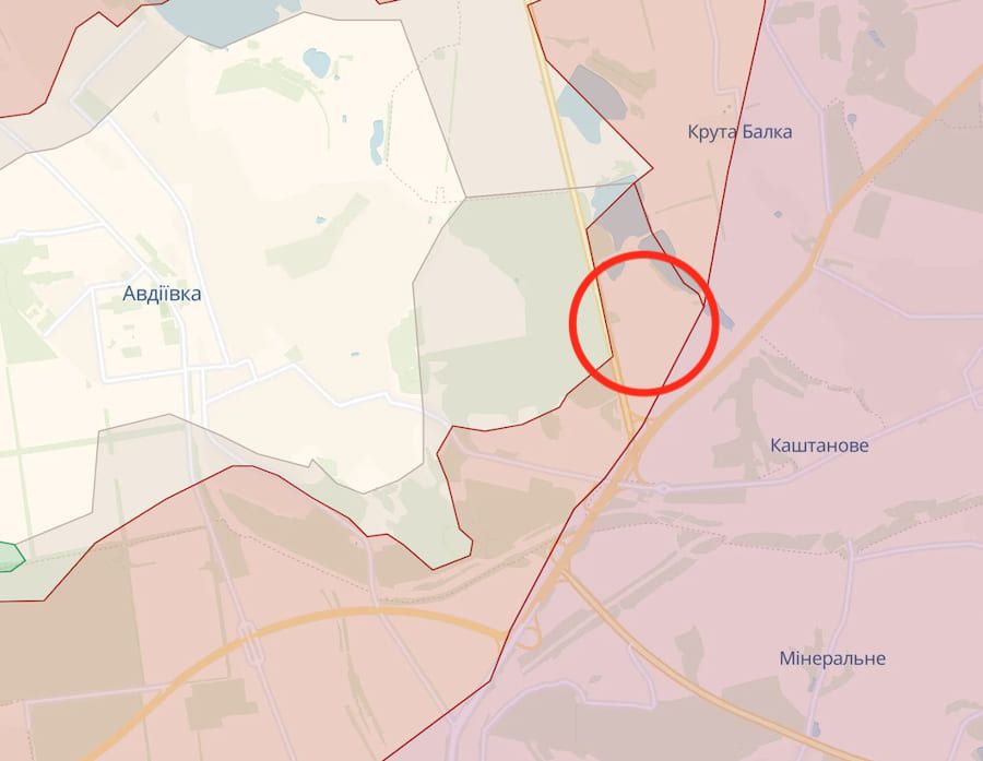 Приблизна лінія фронту станом на 11:30 16 лютого. Фото: deepstatemap.live
