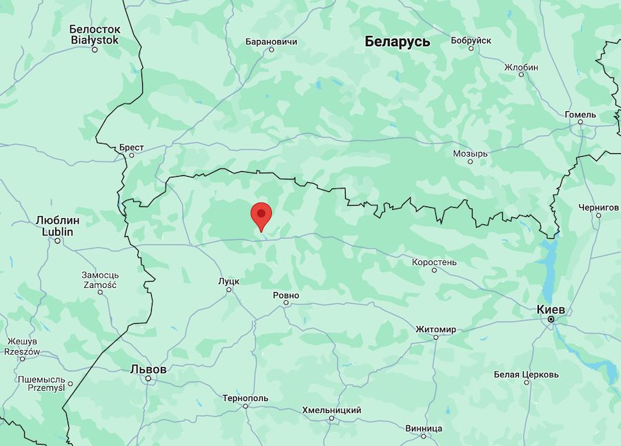 Місто Вараш знаходиться приблизно за 60 кілометрів від кордону з Білоруссю. Фото: Google Maps