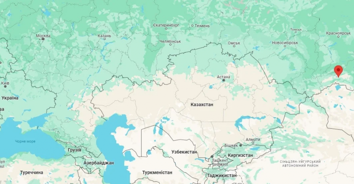 Шагонар в Туве на карте