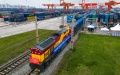 China-Europe freight train services. Photo by Xinhua.