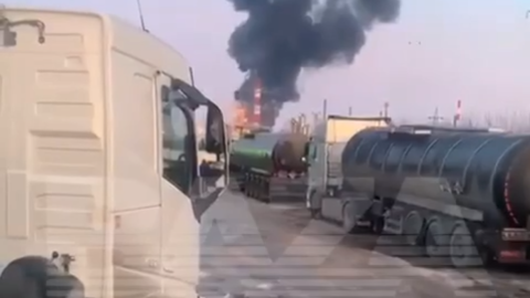 Пожежа на НПЗ. Скрін відео