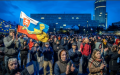 Hundreds of people in Bratislava took to the streets in support of Ukraine and against pro-russian policy of F