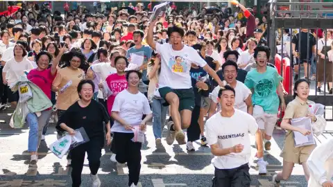 Students celebrate after they have concluded the college entrance exam in Changsha, central China's Hunan Province. Photo by Xinhua/Chen Sihan.