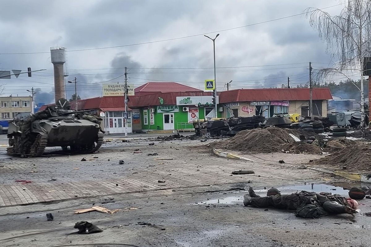 Втрати росіян та пошкоджена бронетехніка внаслідок бою 4 березня під Гостомелем