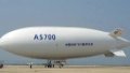 A prototype of China's independently-developed AS700 civil manned airship in Jingmen, central China's Hubei Province.  Photo by Aviation Industry Corporation of China/Xinhua.