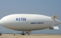 A prototype of China's independently-developed AS700 civil manned airship in Jingmen, central China's Hubei Province.  Photo by Aviation Industry Corporation of China/Xinhua.