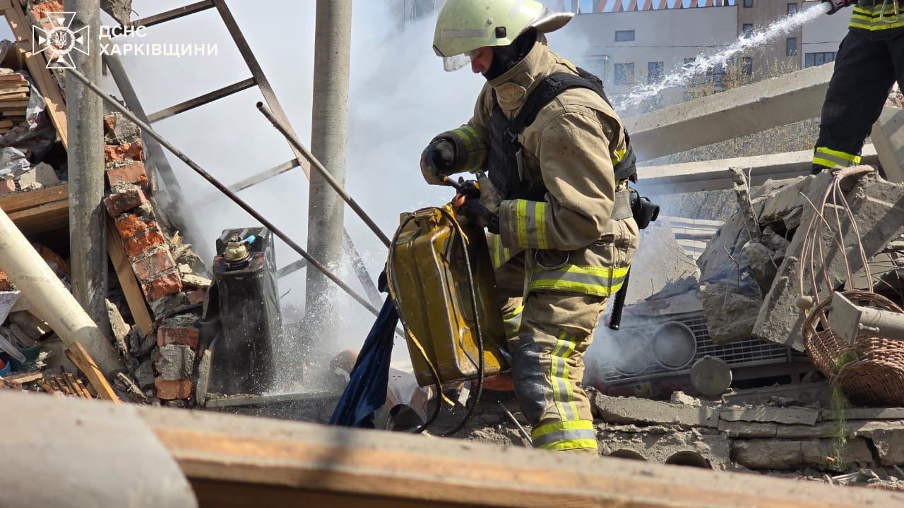 Kharkiv. Consequences of shelling. Photo: State Emergency Service