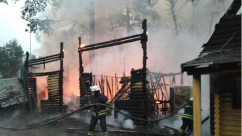 Під Києвом згорів великий ресторанний комплекс: опубліковано відео