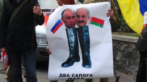 Біля посольства Білорусі пройшли акції протесту. Фото: censor.net.ua