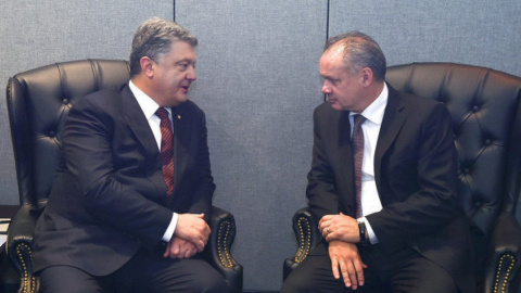 Петр Порошенко встретился в США с президентом Словакии Андреем Киской. Фото: скриншот youtube