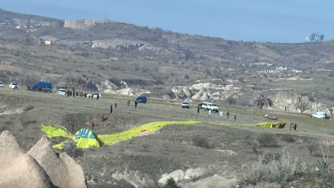 Опубліковано перше відео з місця падіння повітряної кулі в Туреччині
