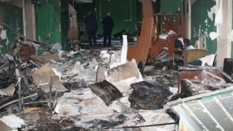 Вночі в Сумах загорівся і вибухнув офіс "Свободи"
