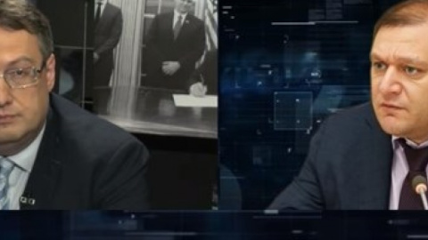 Добкін і Геращенко посперечалися в прямому ефірі. Скріншот відео youtube.com/watch?v=amap9AbfQQU&feature=youtu.be