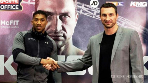 Володимир Кличко і Ентоні Джошуа. Фото: klitschko-brothers.com