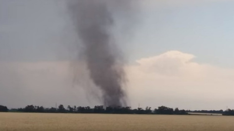 Смерч в Донецькій області. Скріншот відео 