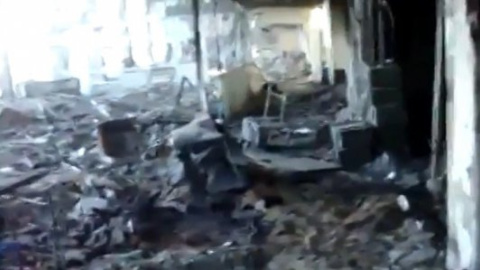 Украинские военные сняли видео из старого терминала донецкого аэропорта