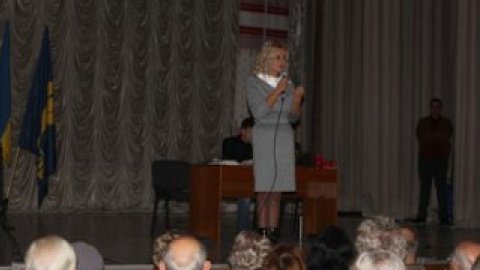 Ірина Фаріон під час виступу.