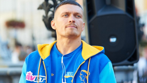 Олександр Усик. Фото: Twitter @WorldBoxingNews