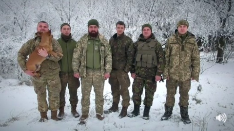 Колядка від воїнів АТО.Скріншот відео