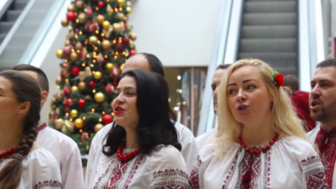 Флешмоб тривав всього кілька хвилин. Скріншот відео