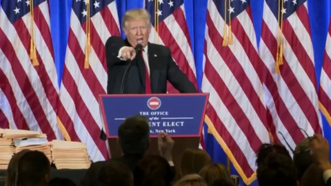 Трамп отказался отвечать на вопросы некоторых журналистов. Cкриншот видео
