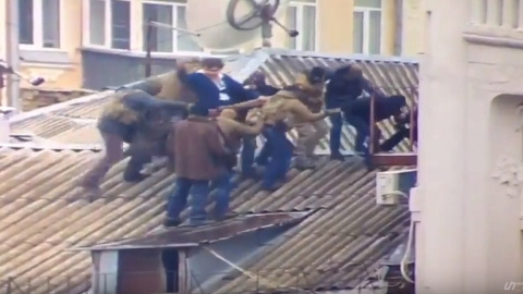 Затримання Міхеїла Саакашвілі на даху будинку в центрі Києва