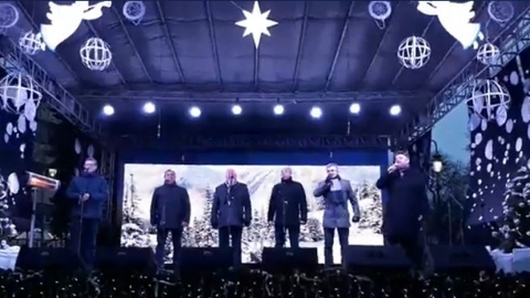  "Піккардійська терція" колядувала в Івано-Франківську. Скріншот відео facebook.com/NashePrykarpattia