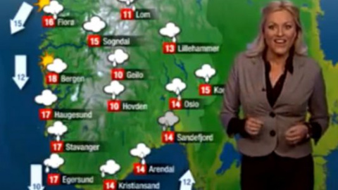 ​Норвежская ведущая 33 часа рассказывала о погоде в прямом эфире