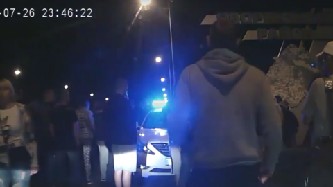 На кордоні з Польщею побили поліцейських і пошкодили патрульний автомобіль