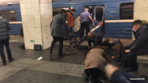 Вибух в метро Санкт-Петербурга. Фото: vk.com/seleznev1991