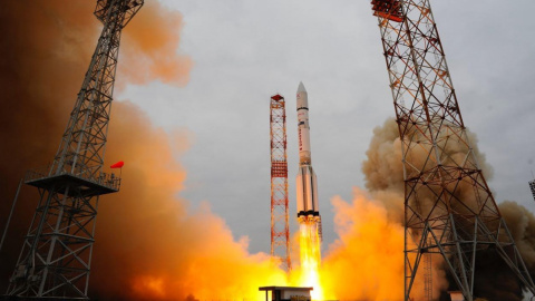 Старт ракети "Протон-М" з Trace Gas Orbiter і "Скіапареллі" на борту, 14 березня 2016 годаФото: Stephane Corvaja / ESA