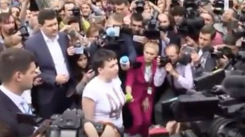 Первые слова Савченко на украинской земле после освобождения