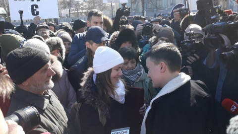 Савченко встигла попрощатися в рідними. 
