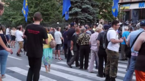 З'явилося відео пікету "свободівцями" райвідділу міліції
