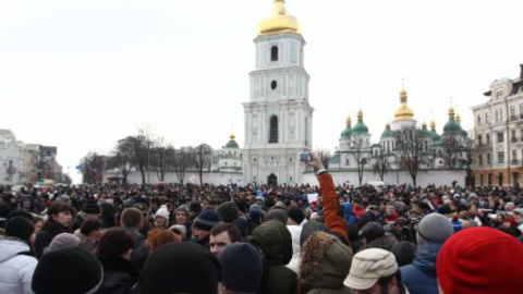 На Софійській площі проходить акція на підтримку патрульної поліції