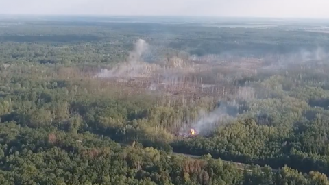 Ситуація на складі боєприпасів в Калинівці: відео з повітря