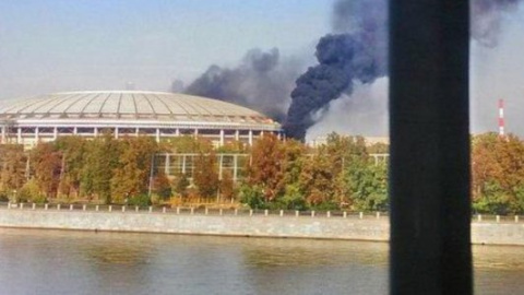 У Москві горить стадіон "Лужники"
